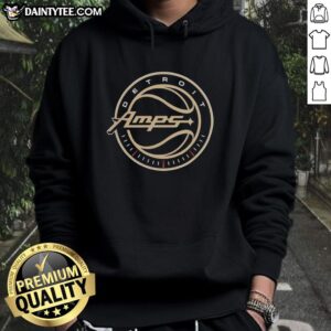 Alt Text: Top Detroit Amps Basketball 3x3 Big3 logo hoodie featuring vibrant graphics and comfortable design for fans.