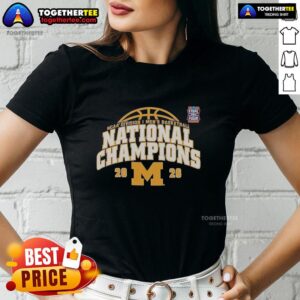 Vintage ladies tee featuring Nice Michigan Wolverines NCAA Division I Men's Basketball National Champions Final Four design.