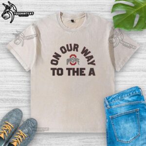 Ohio State Buckeyes logo washed t-shirt, perfect for fans on the way to the College Football Playoff 2026.