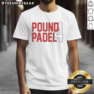 Good Islam Makhachev Pound Padel 4 Welterweight UFC T-Shirt featuring bold graphics and vibrant colors for MMA fans.