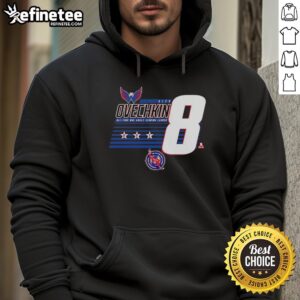 Stylish hoodie featuring 'Top Alexander Ovechkin 8' design, celebrating Washington Capitals all-time NHL goals leader.