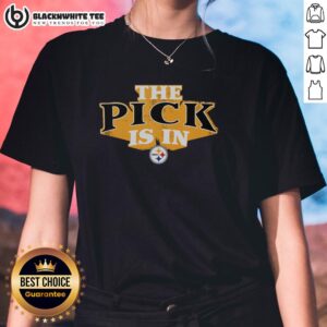 Alt Text: Top Pittsburgh Steelers Pick Is In Ladies Tee featuring team colors and logo, perfect for female fans.
