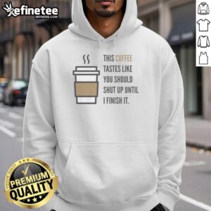 Premium Shut Up Coffee Hoodie in black, featuring a stylish design perfect for coffee lovers and casual wear.