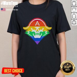 Official Skull Milwaukee Admirals Pride Ladies Tee in vibrant colors, perfect for fans showcasing team spirit.