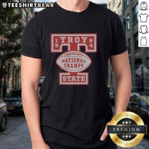 Nice Troy State Football 1984 National Champions T-Shirt featuring vintage design and team colors, perfect for fans.