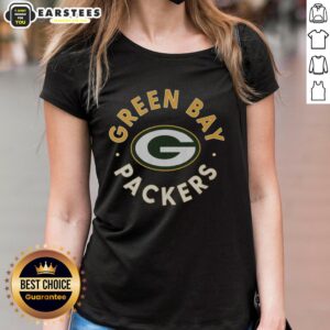 Hot Green Bay Packers Circle Ladies Tee featuring team colors and logo, perfect for female fans and game day attire.
