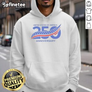 Retro hoodie featuring the Awesome United States of America 250th Anniversary Semiquincentennial flag design.