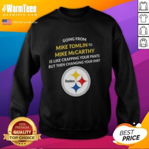 Awesome Pittsburgh Steelers sweatshirt featuring Mike Tomlin and Mike McCarthy designs for dedicated fans.