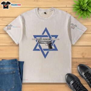 Pretty The Fire Power Legend Israel washed t-shirt featuring a vibrant graphic design and comfortable fit.