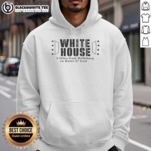 Original White House 4 miles from Wellsburg on Route 67 East featured on a stylish hoodie design.