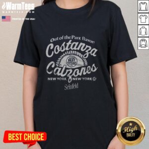 Awesome Seinfeld X New York Yankees Costanzas Calzones ladies tee featuring iconic design and vibrant colors.