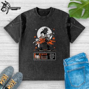 Alt Text: Pretty A Ghost Wolf Sekiro Deflect RPG washed t-shirt featuring a striking wolf graphic and vibrant colors.