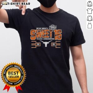 Texas Longhorns NCAA Men's March Madness Sweet 16 2026 T-Shirt featuring vibrant team colors and logo design.