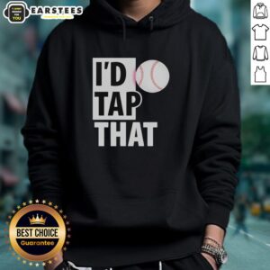 Original ID Tap That Baseball Graphic Hoodie featuring a stylish baseball-themed design for sports enthusiasts.