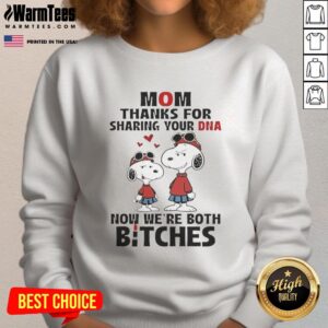 Alt Text: Funny sweatshirt design featuring 'Good Snoopy Mom' text and playful graphic, perfect for dog lovers and moms.