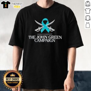 Original The John Green Campaign T-Shirt featuring vibrant design and logo, perfect for fans and supporters of John Green.