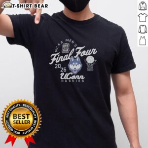 Awesome NCAA Men's Final Four UConn Huskies 2026 T-Shirt featuring team logo and vibrant design in blue and white.
