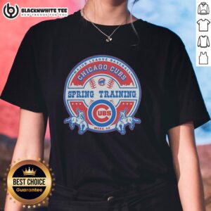 Vintage Ladies Tee featuring Chicago Cubs Spring Training 2026 design, perfect for MLB fans and stylish casual wear.