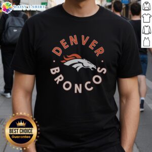 Top Denver Broncos Circle T-Shirt featuring a bold team logo, perfect for fans and game day wear.