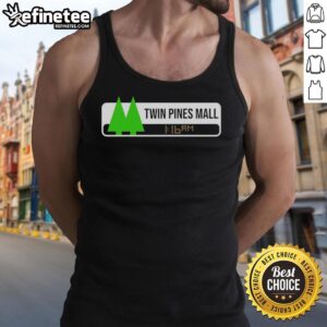 Original Back to the Future Twin Pines Mall tank top featuring iconic 1:16 AM time, perfect for fans of the classic film.