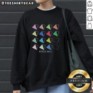Stylish Top Since 2017 Shapes Sweatshirt featuring unique geometric designs in a trendy, comfortable fit.