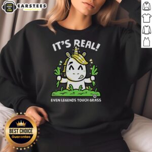 Good Even Legends Touch Grass Sweatshirt in cozy fabric, featuring a trendy design for casual wear and outdoor adventures.