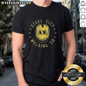 Alt Text: Awesome Steel City Welding Co T-Shirt featuring a bold logo and design, perfect for welding enthusiasts and professionals.