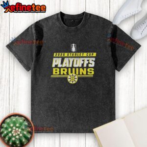 Premium Boston Bruins NHL 2026 Stanley Cup Playoffs washed t-shirt featuring team logo and comfortable fit.