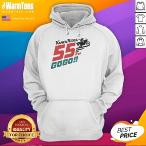 Hot Kamen Rider 55th Gogo Biker Hoodie featuring vibrant design and comfortable fit for fans of the iconic series.