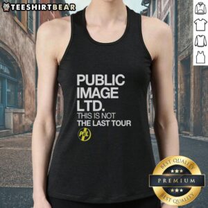 Pretty Public Image Ltd tank top for 'This Is Not The Last Tour' 2026 North America featuring bold graphic design.