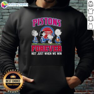 Hot Peanuts Characters hoodie featuring Detroit Pistons Forever design, perfect for fans celebrating every game.