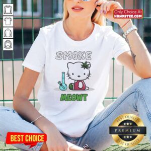 Official Smoke Meowt Hello Kitty Ladies Tee with vibrant graphic design, perfect for casual wear and Hello Kitty fans.