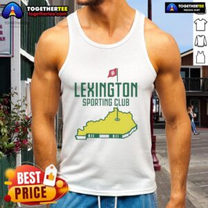 Awesome Lexington Sporting Club Golf Tank Top featuring stylish design, perfect for golf enthusiasts and summer wear.