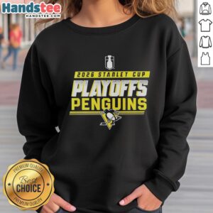 Premium Pittsburgh Penguins NHL 2026 Stanley Cup Playoffs sweatshirt featuring team logo and stylish design.