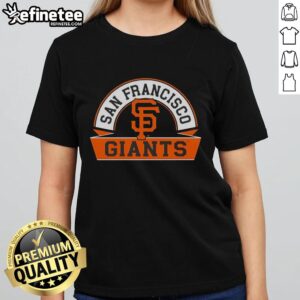 Pretty San Francisco Giants Phase Banner Arch Ladies Tee featuring vibrant team colors and stylish design.