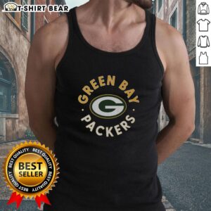 Top Green Bay Packers circle tank top featuring the team's logo and vibrant green color, perfect for game day.