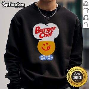 Original Vintage Burger Chef Sweatshirt featuring retro design and classic burger graphics in vibrant colors.