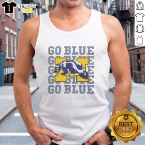 Nice Go Blue Repeat Tank Top featuring a stylish blue design, perfect for casual wear and sports enthusiasts.