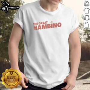 Premium The Great Hambino The Sandlot Ringer T-Shirt featuring classic baseball graphics and soft fabric for fans.
