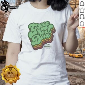 Official Green New Deal Ladies Tee featuring a stylish design promoting sustainability and environmental awareness.