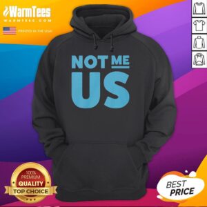 Blue hoodie with 'Awesome Not Me Us' text, perfect for casual wear and making a funny statement. Great gift idea!