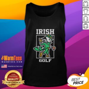Hot Notre Dame Fighting Irish golf leprechaun tank top for 2026, showcasing team spirit and vibrant design.