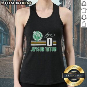 Alt Text: Awesome Celtics Jayson Tatum signature jersey tank top featuring team colors and player graphics for ultimate fan style.