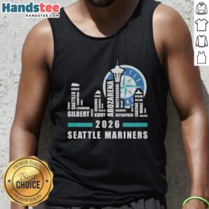 Alt Text: Original Seattle Mariners MLB 2026 City Connect tank top featuring team colors and logo, perfect for fans.