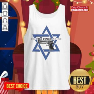 Stylish Israel tank top featuring 'Pretty The Fire Power Legend' graphic, perfect for casual wear and showcasing pride.