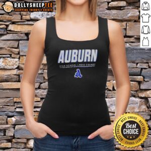 Alt Text: Original Auburn High School cross country tank top featuring school colors and logo, perfect for athletes and fans.