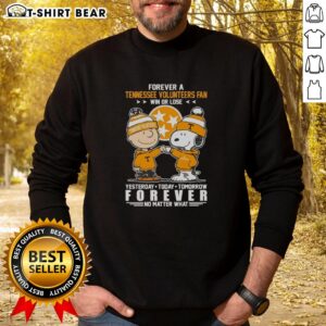 Official Tennessee Volunteers Snoopy and Charlie Brown sweatshirt for fans, celebrating loyalty win or lose.