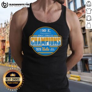 UCLA Bruins Big Ten Women's Gymnastics Tournament Champions tank top, showcasing team pride and athletic spirit.