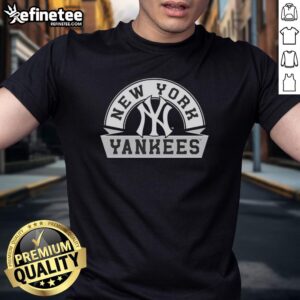 Alt Text: Pretty New York Yankees Phase Banner Arch T-Shirt featuring bold team logo and stylish design for fans.