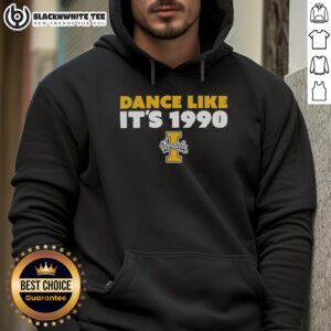 Men's basketball hoodie featuring 'Dance Like It's 1990' for Idaho Vandals fans, perfect for game day and casual wear.